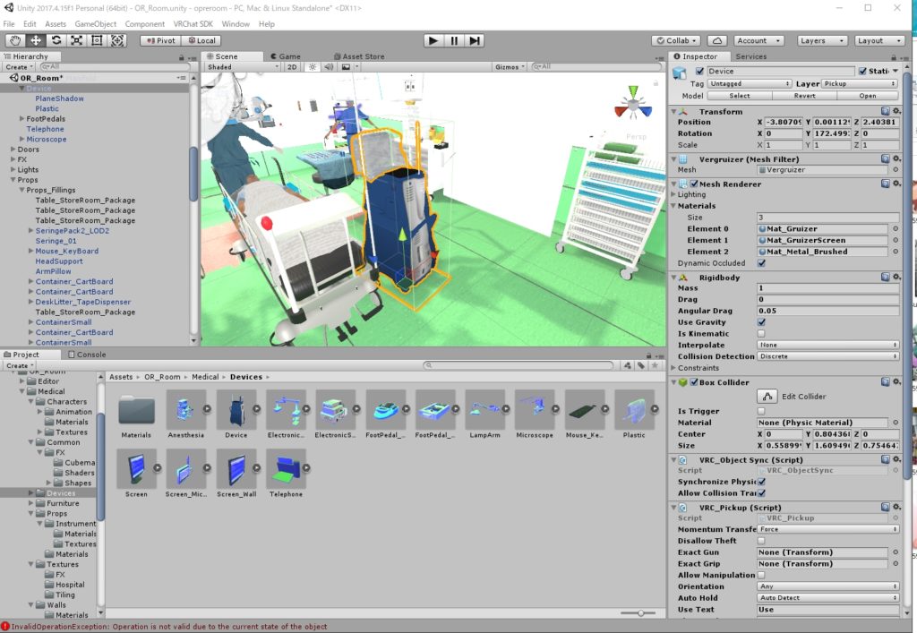 UnityのVRChatのワールド作成で物を持つ・つかむ設定方法